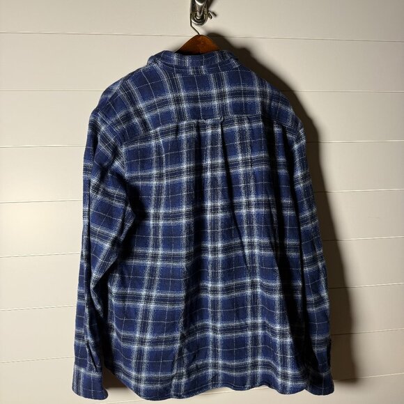 Woolrich Blue Plaid Flannel Cotton Shacket with Pockets Sz XXL - Picture 4 of 11